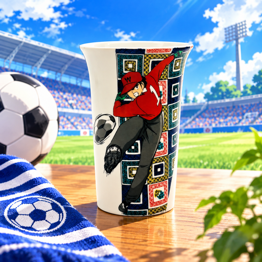 KUTANI WARE JAPANESE FREE CUP “CAPTAIN TSUBASA”