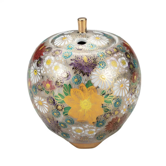 AUTHENTIC GOLD HANA-TSUME KUTANI JAPANESE INCENSE BURNER