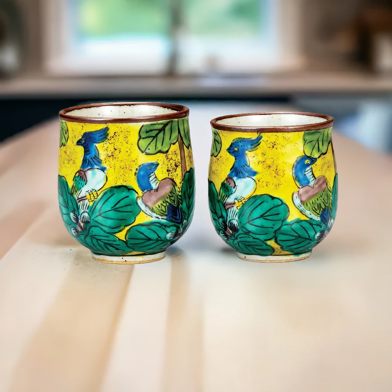 JAPAN KUTANI YUNOMI SET JAPANESE TEACUP(YOSHIDAYA STYLE)