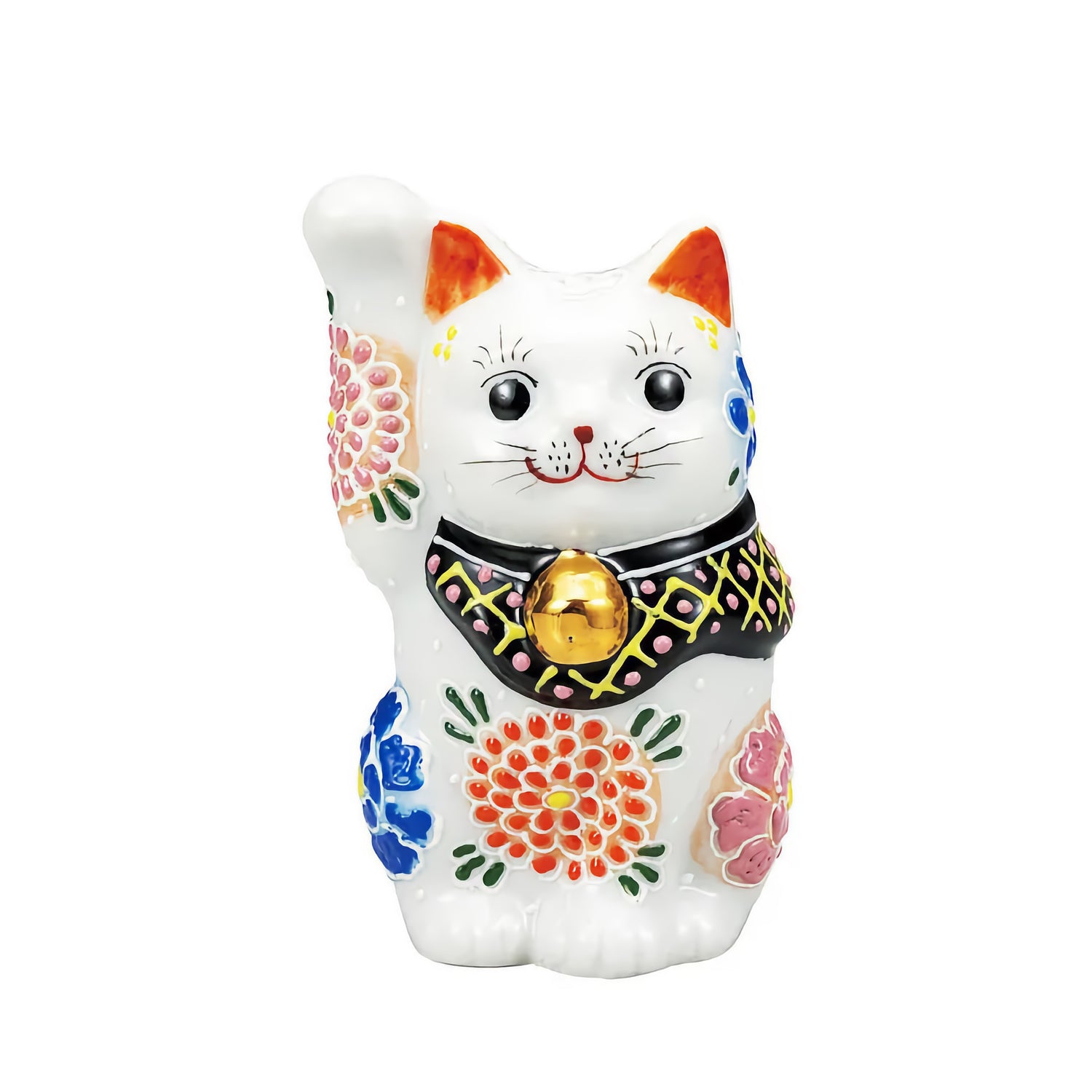 LUCKY CAT(MANEKI NEKO) KUTANI LUXURIOUS FLORAL PATTERN