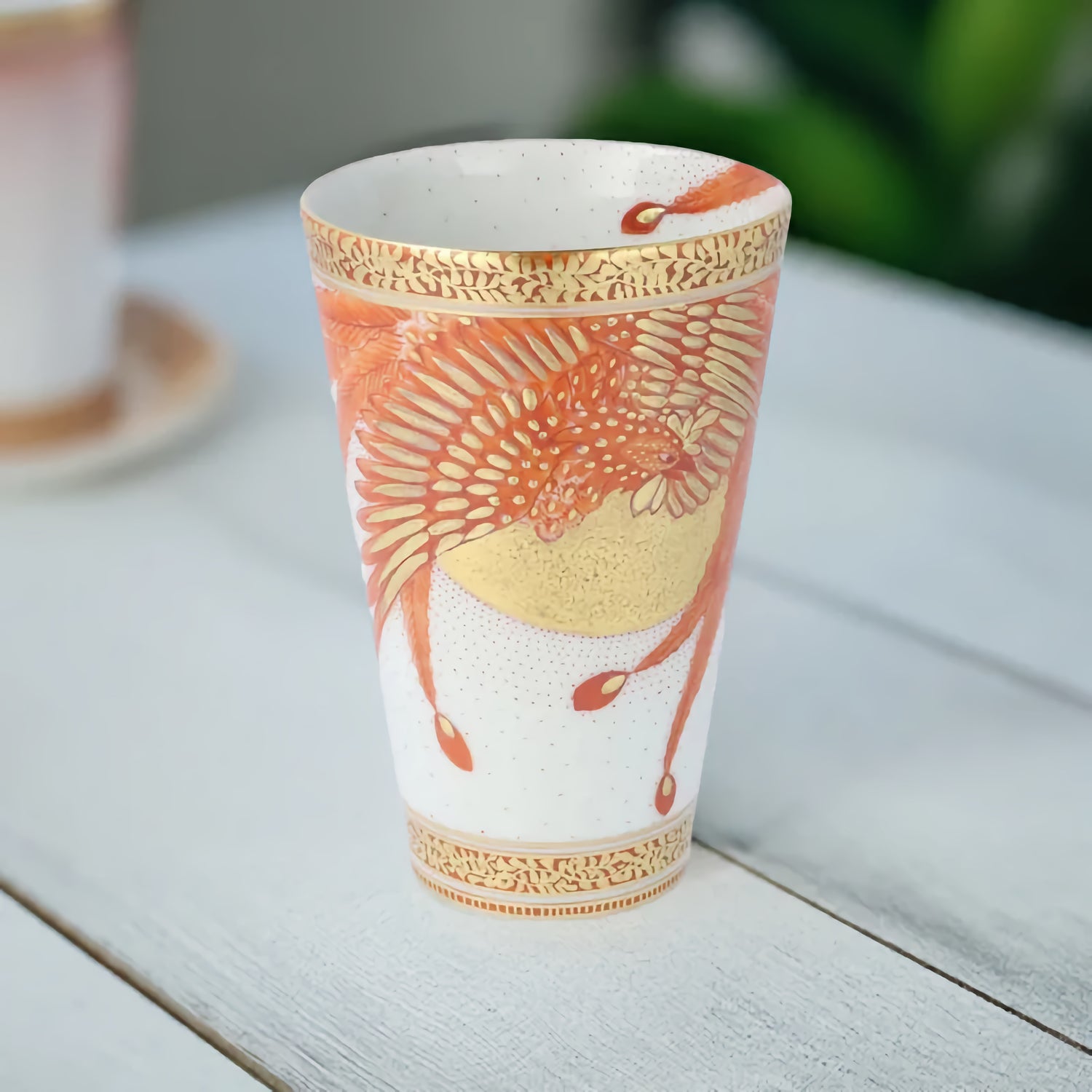 KUTANI WARE TUMBLER KINRANDE PHOENIX DESIGN /YOSHINORI FUKUDA
