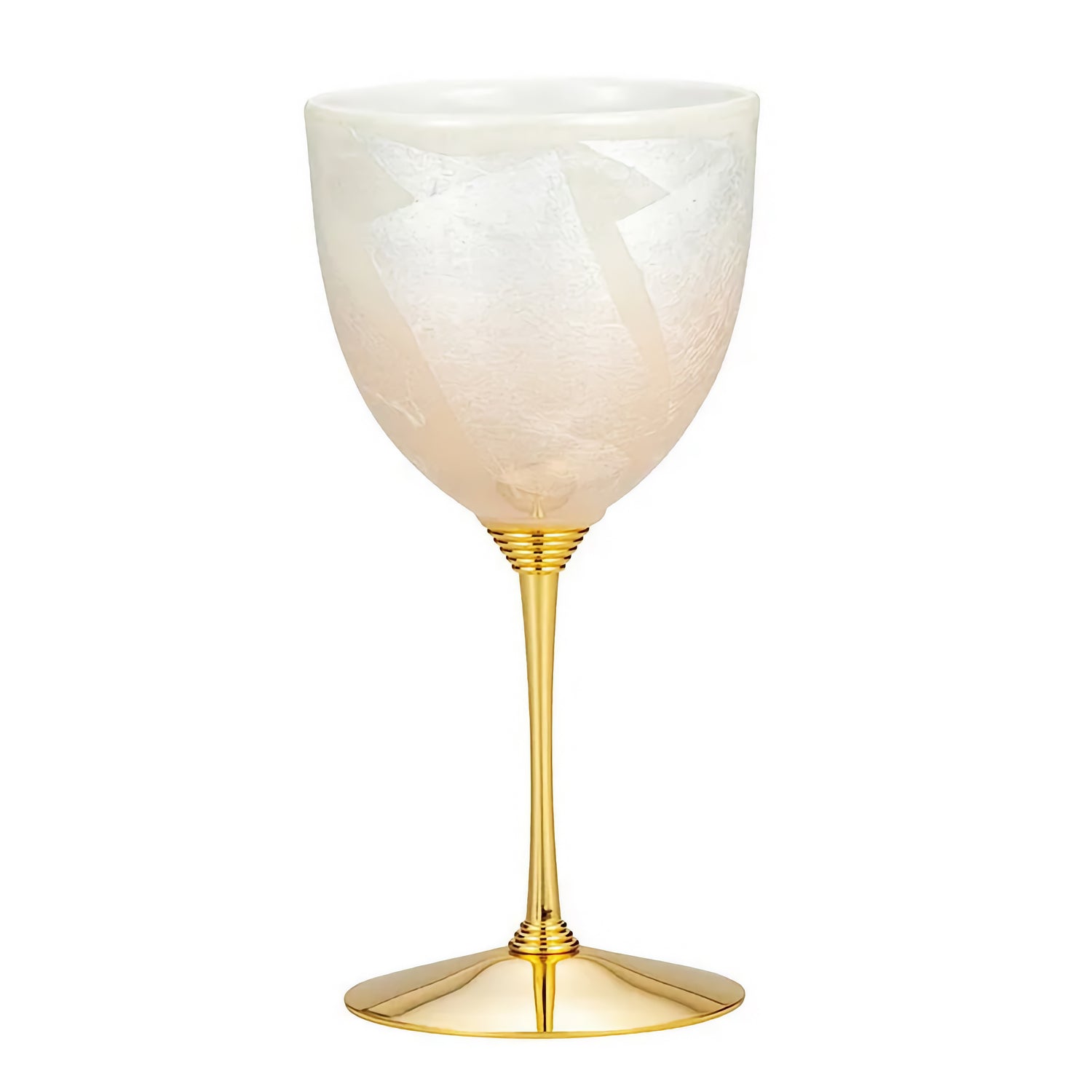 JAPANESE WINE GLASS KUTANI GINSAI ORANGE