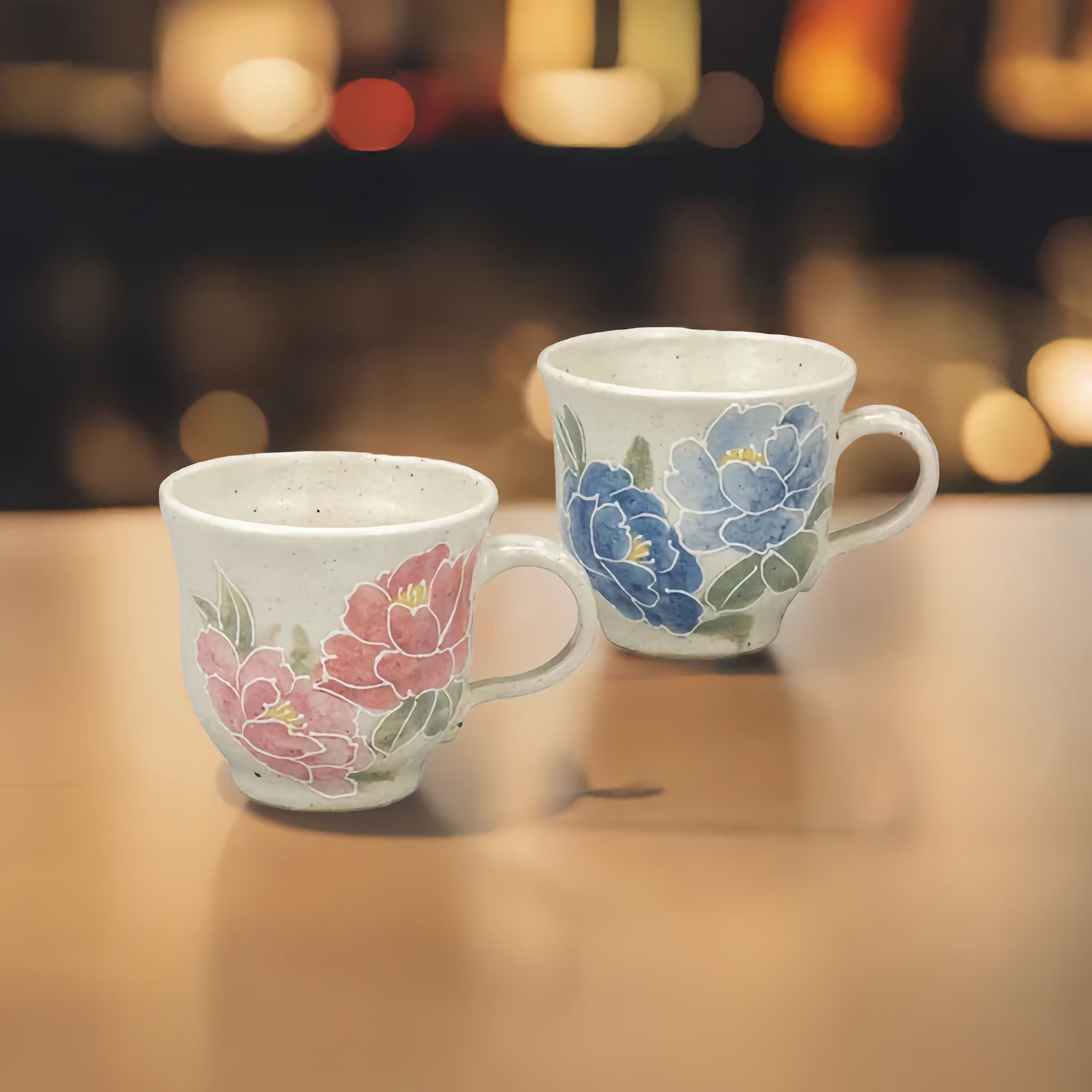 KUTANI WARE PAIR MUGS KOUGE /SHIHO AIKAWA