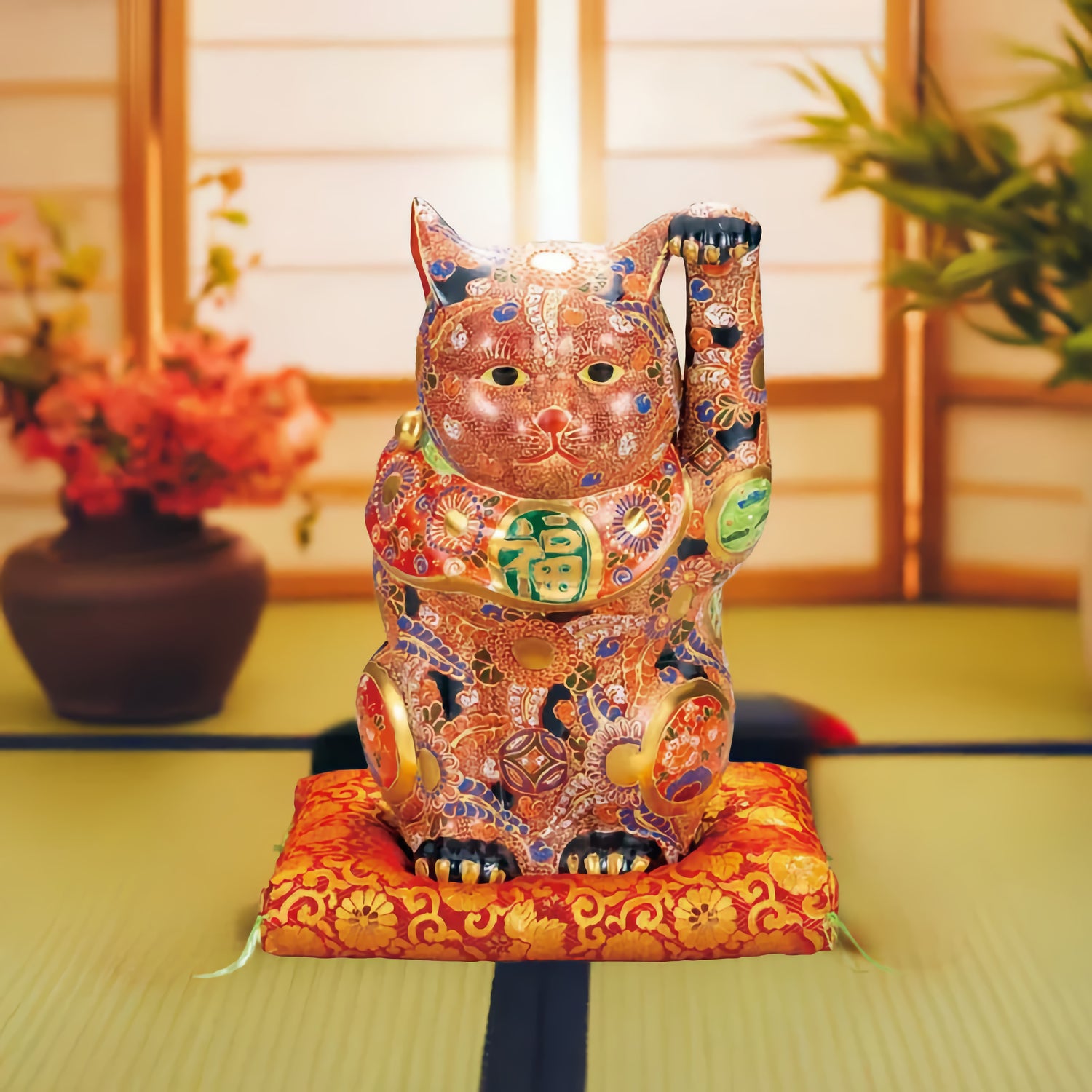 KUTANI WARE LUCKY CAT(MANEKI NEKO) MORI