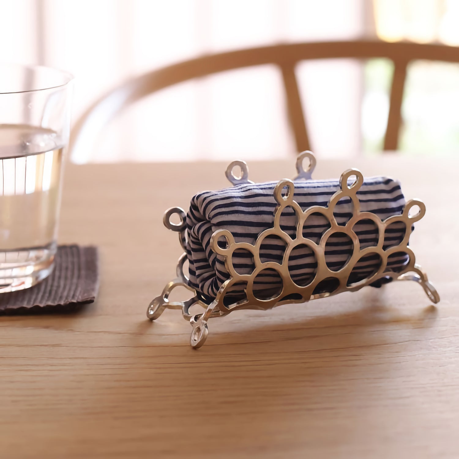 NOUSAKU KAGO LOTUS – JAPANESE TIN BASKET, FLEXIBLE FLOWER-INSPIRED DESIGN