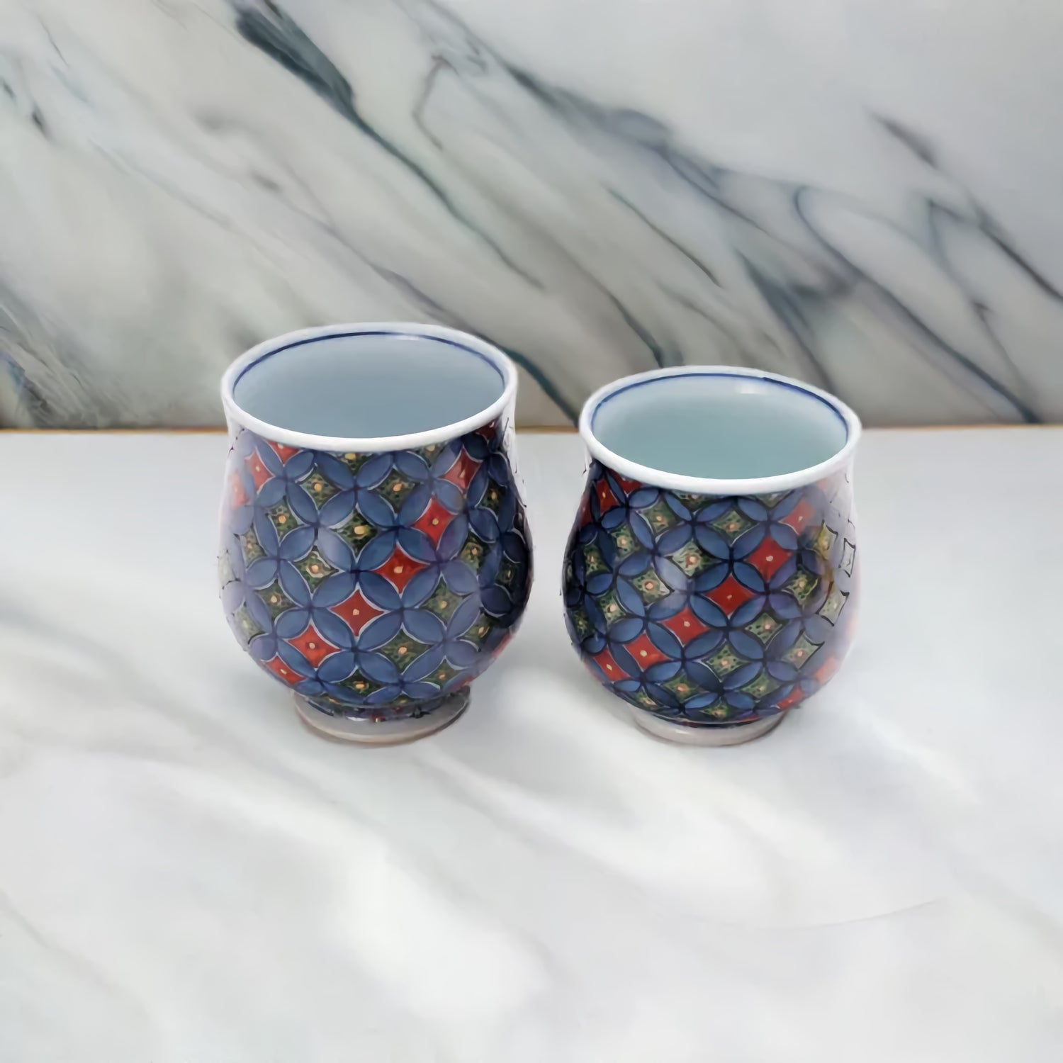 ARITA WARE (OLD IMARI SHIPPO ) SET OF TEA CUPS/ RYOSHU KILN