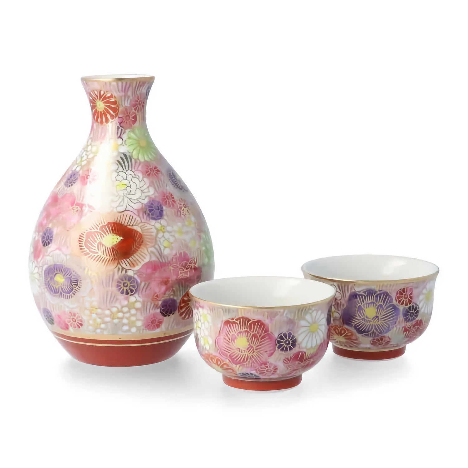 JAPANESE SAKE SET KUTANI AVAILABLE IN 5 COLORS GOLD HANAZUME/TAISHI KLIN