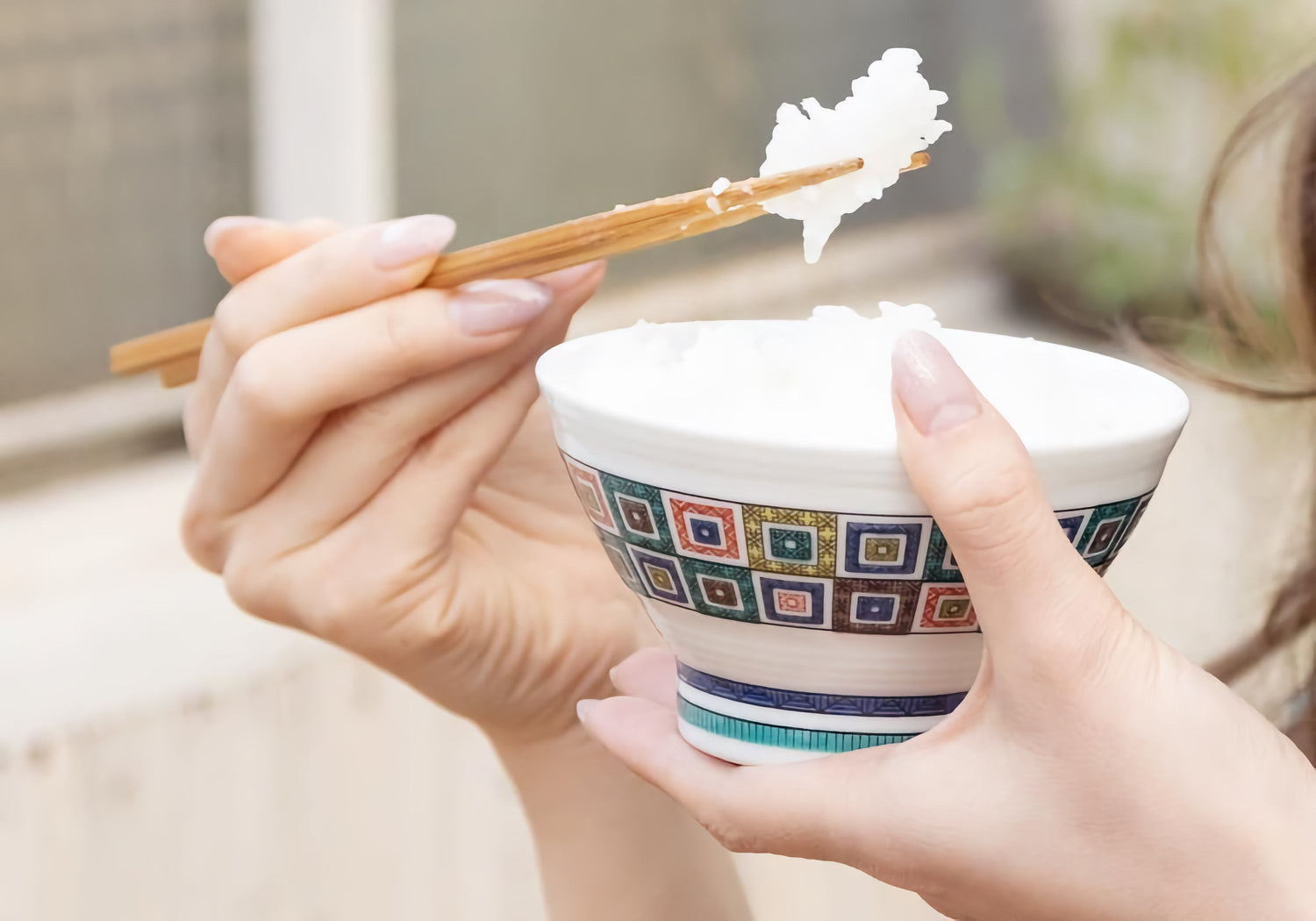 Kutani ware Rice Bowl