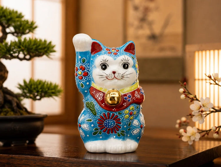 Kutani Ware Lucky Cat "Maneki-Neko"