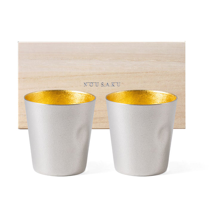 NOUSAKU NAJIMI TIN TUMBLER – GOLD LEAF SET OF 2