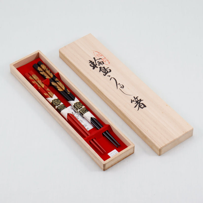 WAJIMA LACQUER CHOPSTICKS  PAIR  FUKUJUSO