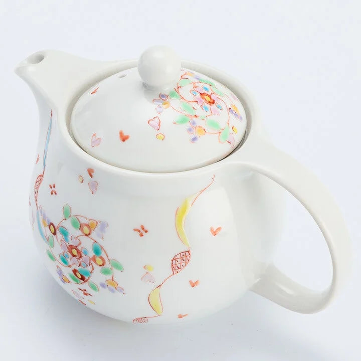 KUTANI WARE ROUND POT(FLOWER RONDO) /GINSYUU KILN