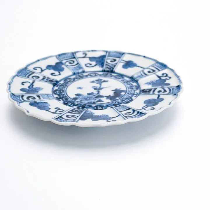 [IMPERIAL HOUSEHOLD PURVEYOR] KUTANI WARE HOJU KARAKUSA FLORAL & BIRD DESIGN / CHOZA YAMAMOTO
