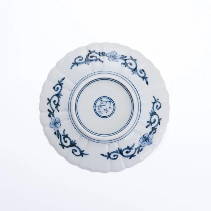 [IMPERIAL HOUSEHOLD PURVEYOR] KUTANI WARE HOJU KARAKUSA FLORAL & BIRD DESIGN / CHOZA YAMAMOTO