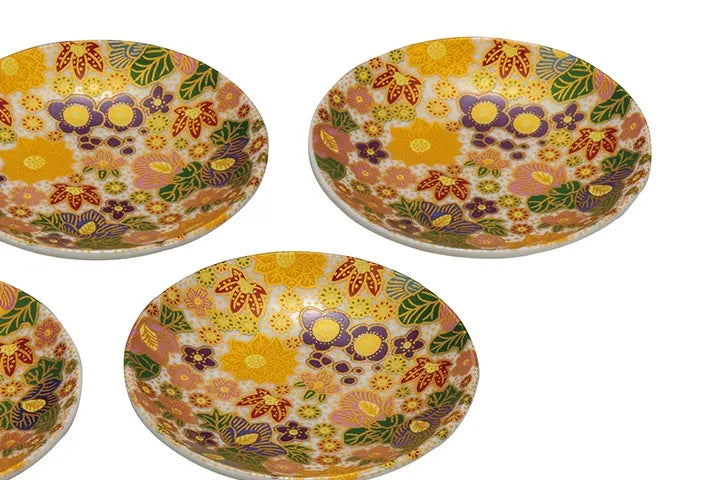KUTANI WARE PLATE SET HANAZUME