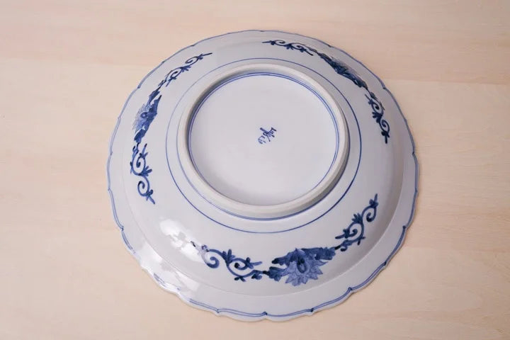 KUTANI WARE (OFFICIAL KILN OF THE IMPERIAL HOUSEHOLD AGENCY) SERVING PLATE (IROE SHOZUI) / CHOZA YAMAMOTO