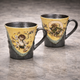 JAPANESE KUTANI PORCELAIN MUG PAIR – FUJIN AND RAIJIN DESIGN