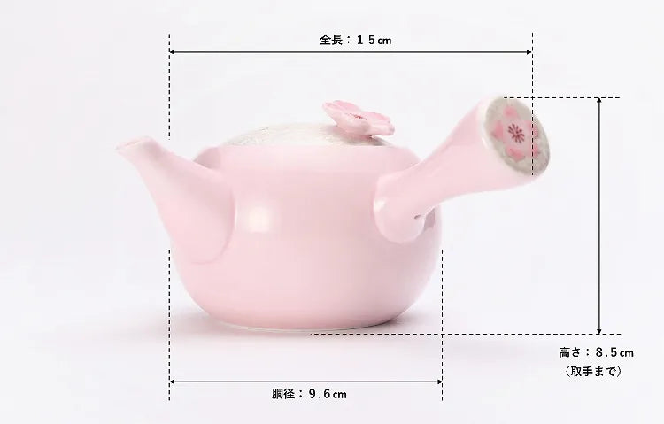 TASEI KLIN ARITA TEASET PALE PINK GLAZE IRIDESCENT SAKURA