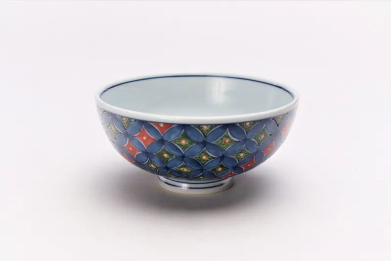 JAPANESE ARITA SET RICE BOWL KO-IMARI SHIPPO /RYOSYU KILN