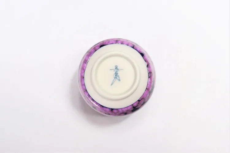 JAPANESE ARITA YUNOMI SET CHERRY BLOSSOM CREST / SHINEMON KLIN