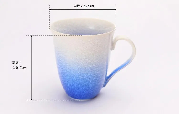 ARITA WARE MUG “AIZOME SUITEKI” – INDIGO WATER DROPLET / SHINEMON KILN