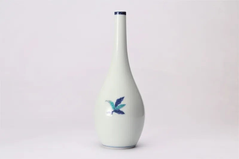 ARITA WARE POMEGRANATE DESIGN FLOWER VASE – IMAEMON KILN | JAPANESE PORCELAIN ART