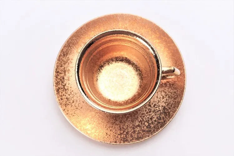 ARITA WARE COFFEE CUP & SAUCER “SEN-DAN” – GOLD SERIES