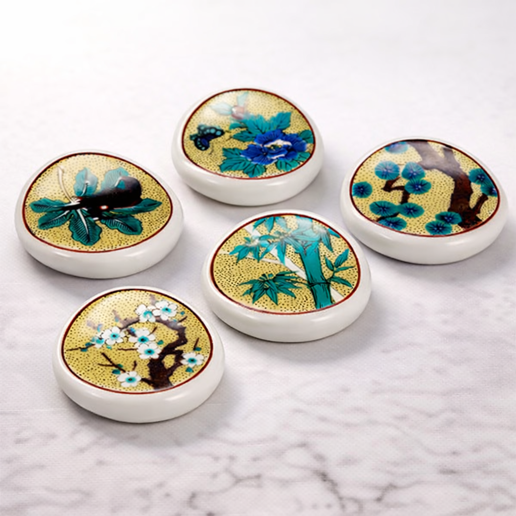 KUTANI WARE CHOPSTICK RESTS YOSHIDAYA EGAWARI