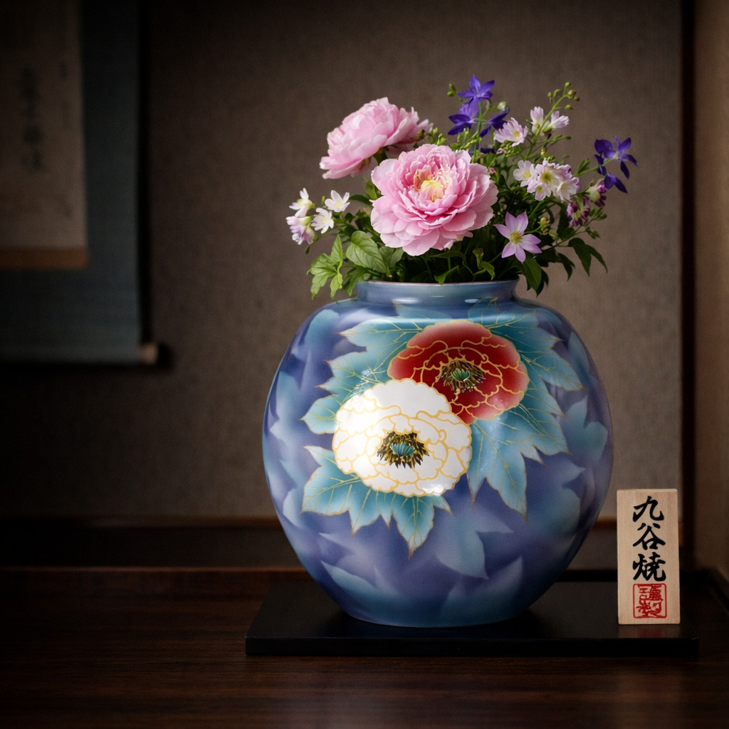 Japanese Ceramic Vase | Kutani Ware & Handmade Traditional
