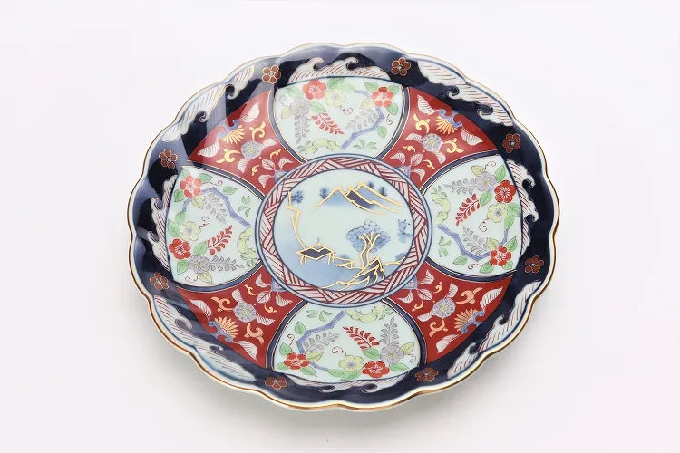 ARITA WARE KO-IMARI CHRYSANTHEMUM-PETAL 6-INCH PLATE