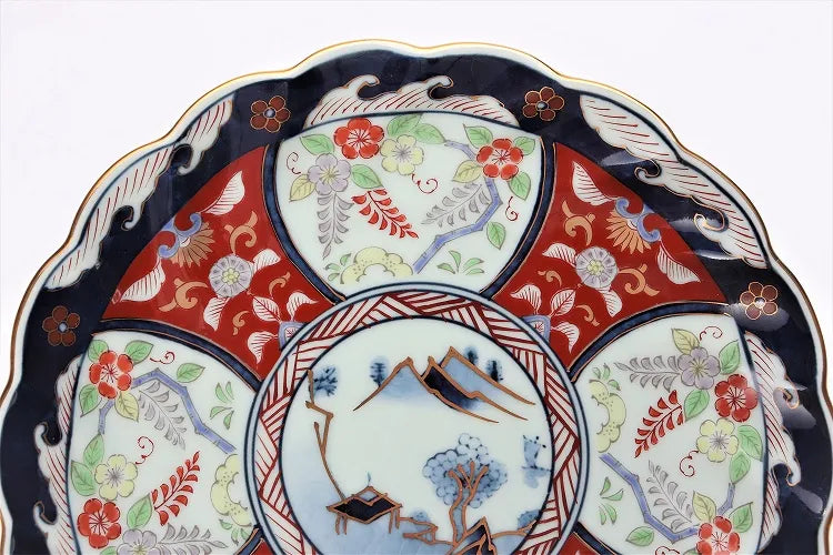 ARITA WARE KO-IMARI CHRYSANTHEMUM-PETAL 6-INCH PLATE