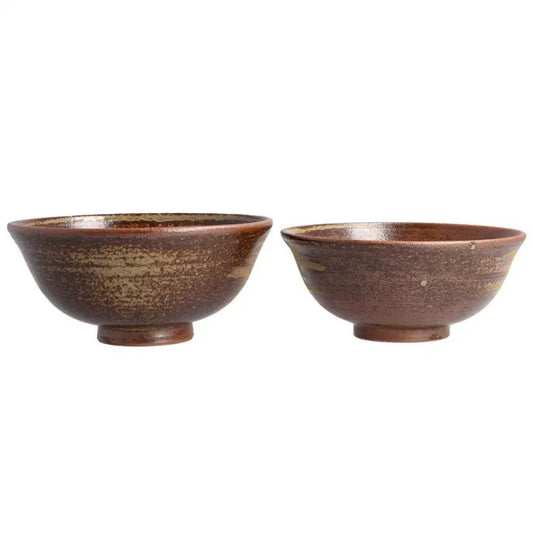 KUTANI WARE PAIR OF MUGS – HANDCRAFTED JAPANESE PORCELAIN ‘SPRING FUJI & AUTUMN FUJI’ BY YOSHINORI FUKUDA