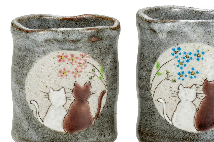 KUTANI WARE YUNOMI PAIR – “HIDAMARI”BY IROE YU (GIFT BOX)