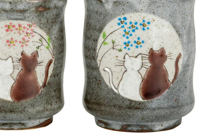 KUTANI WARE YUNOMI PAIR – “HIDAMARI”BY IROE YU (GIFT BOX)