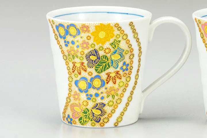 HANAZUME JAPAN KUTANI PAIR OF MUGS