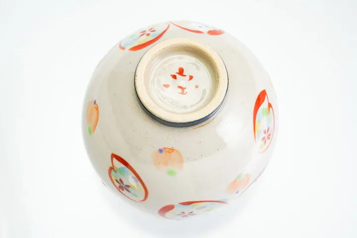 KUTANI WARE “HANA OMOI” IPPUKU TEA BOWL, NAVY BLUE – KOKUZŌU KILN