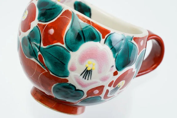 Iroe KUTANI WARE MUG CUP |IROE MUSOU TUBAKI RED|KOKUZOU KLIN|kutani ...