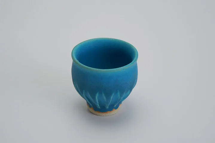 KUTANI WARE TURKISH GLAZE GUINOMI (SAKE CUP) / KOKUZOU KILN