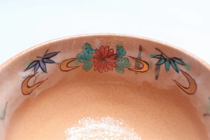 JAPANESE ARITA BROCADE SPRING AND AUTUMN MATCHA BOWL (WITH WOODEN BOX)