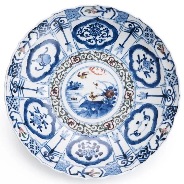 [IMPERIAL HOUSEHOLD–APPOINTED] KUTANI WARE IROE SHONZUI FLOWER & BIRD DESIGN / CHOZA YAMAMOTO