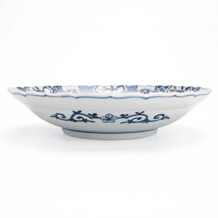 [IMPERIAL HOUSEHOLD–APPOINTED] KUTANI WARE IROE SHONZUI FLOWER & BIRD DESIGN / CHOZA YAMAMOTO