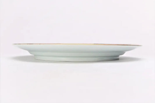 ARITA WARE BLACK AND GOLD CHRYSANTHEMUM PATTERN DINNER PLATE