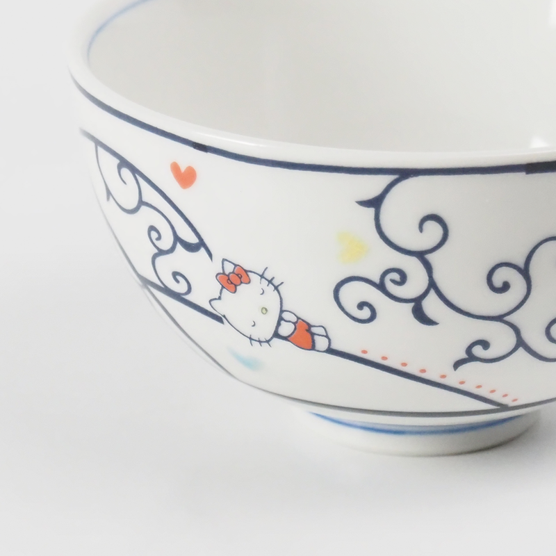 JAPANESE KUTANI SINGLE RICE BOWL HELLO KITTY KARAKUSA