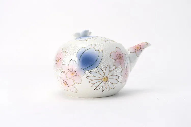 ARITA WARE CHERRY BLOSSOM (BLUE) KYUSU TEAPOT / TASEI KILN