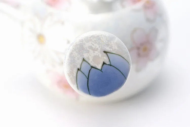 ARITA WARE CHERRY BLOSSOM (BLUE) KYUSU TEAPOT / TASEI KILN
