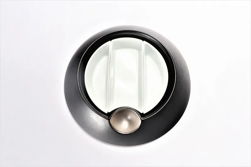 ARITA JAPANESE PORCELAIN BLACK GLAZE FOUR-TIER JEWEL-SHAPED JUBAKO BENTO BOX – RISOGAMA KILN