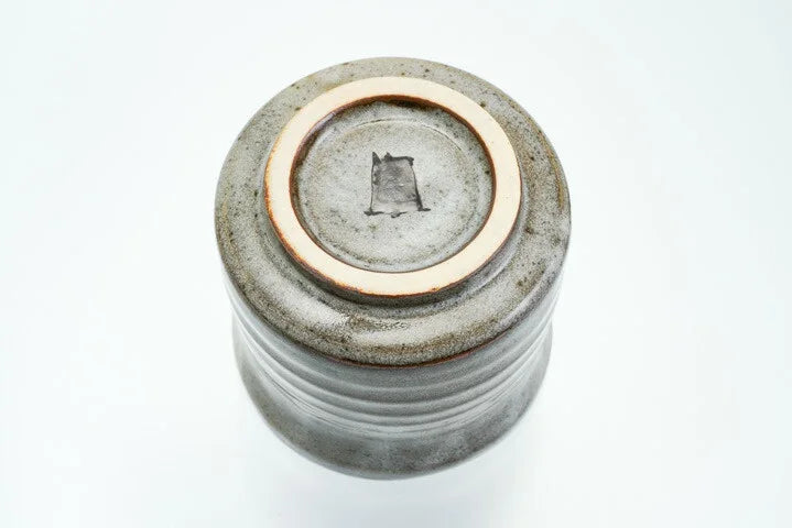 KUTANI WARE YUNOMI TWO SPARROWS PERCHED VERTICALLY /TOSHITO NAKAMURA