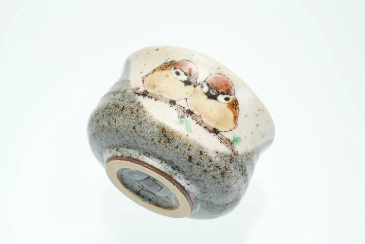 JAPANESE GUINOMI KUTANI TWO SPARROWS MOTIF/ TOSHITO NAKAMURA