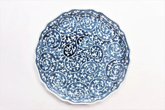 ARITA WARE SOMETSUKE KARAKUSA PLATE