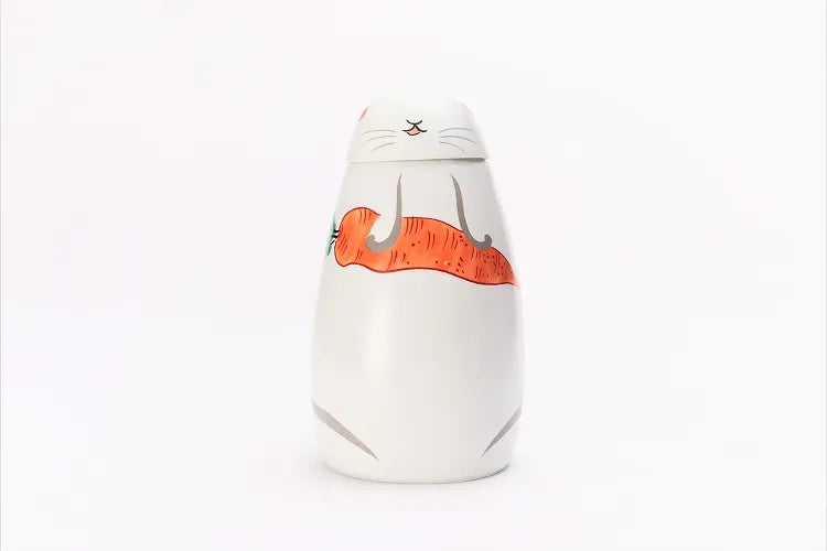 ARITA WARE  SOY SAUCE DISPENSER WITH “NISHIKI RABBIT” DESIGN (KOURAKU KILN)